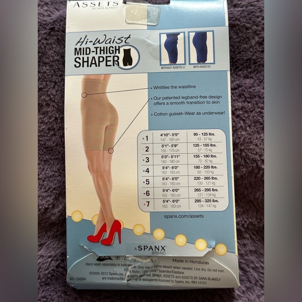 NWT SPANX ASSETS Mid Thigh High Waist Shaper Nude Size 2 - Picture 7 of 7
